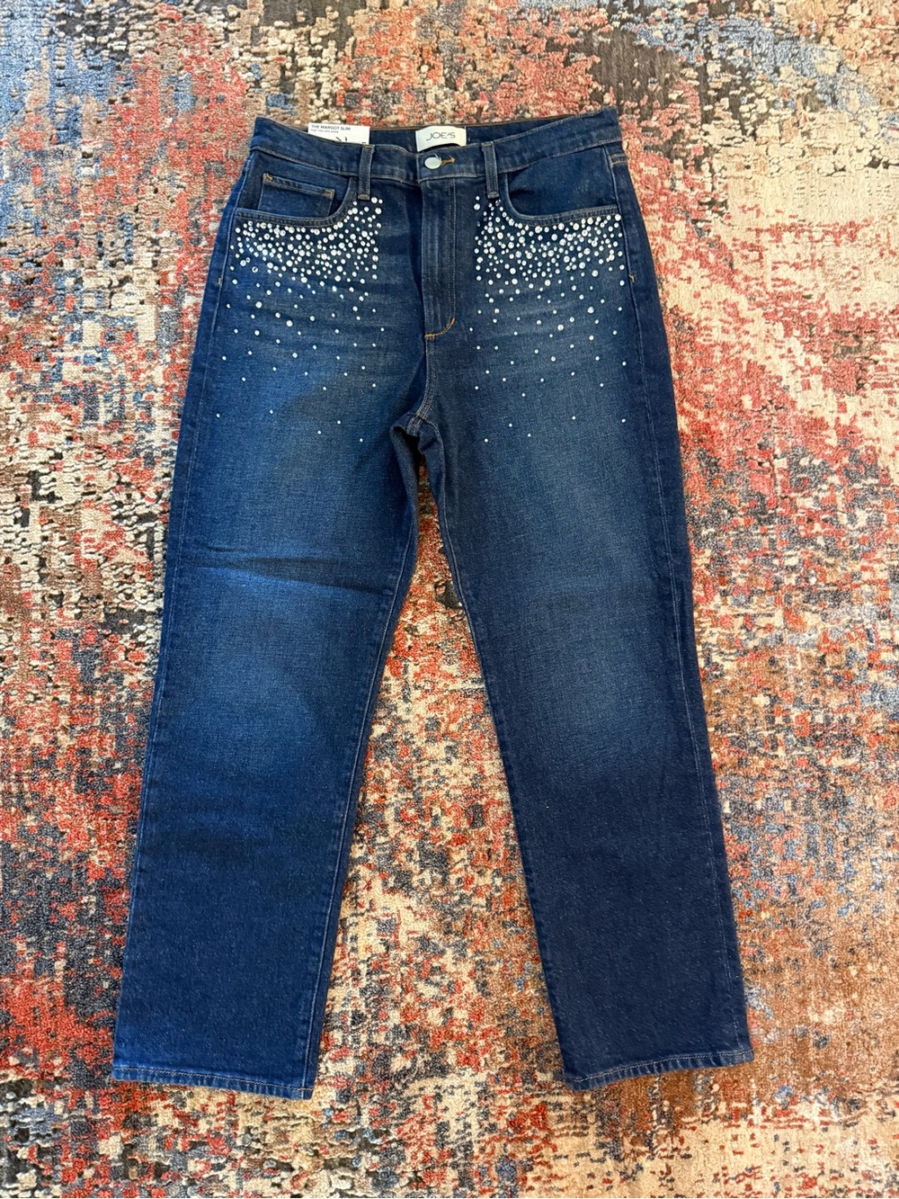 Joe's Jeans Margot Crystals Slim Straight Jeans